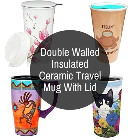 double wall ceramic travel mug.